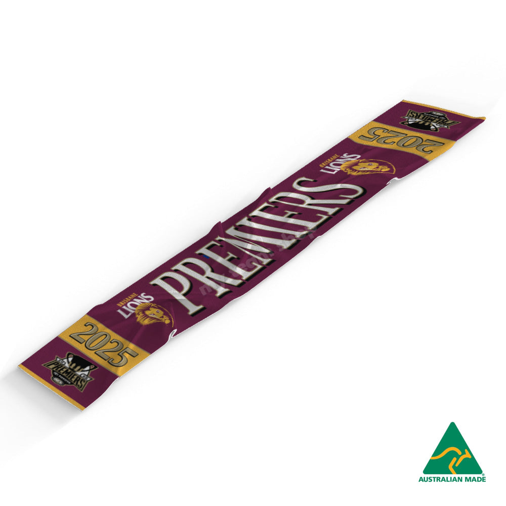 BRISBANE LIONS 2025 AFL PREMIERS CUP SCARF