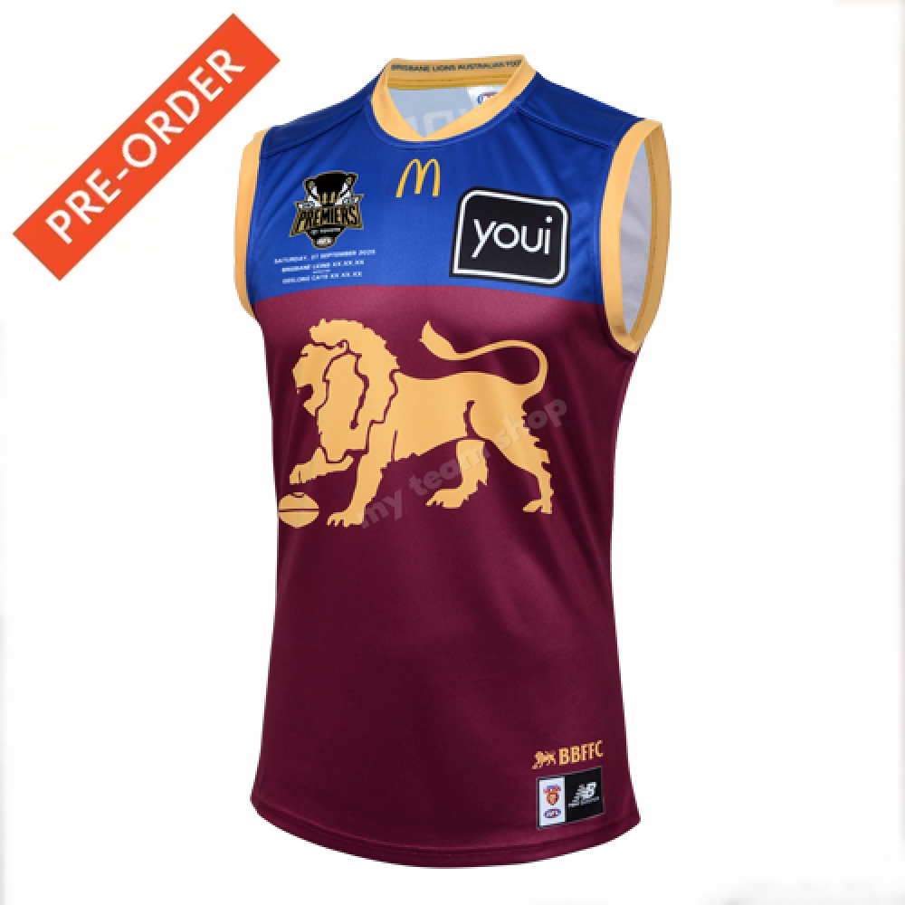 BRISBANE LIONS 2025 AFL PREMIERS HOME GUERNSEY AFL Guernsey