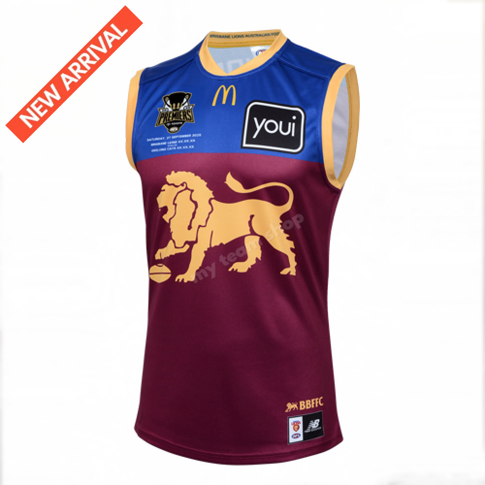 BRISBANE LIONS 2025 AFL PREMIERS HOME GUERNSEY AFL Guernsey