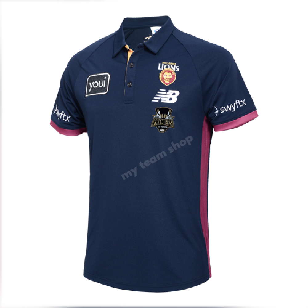 BRISBANE LIONS 2025 AFL PREMIERS MEDIA POLO AFL Media Polo