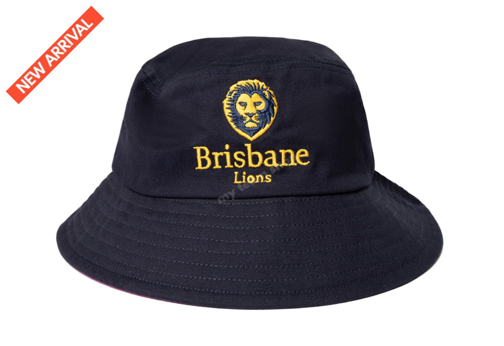BRISBANE LIONS AFL CREST BUCKET HAT AFL Headwear