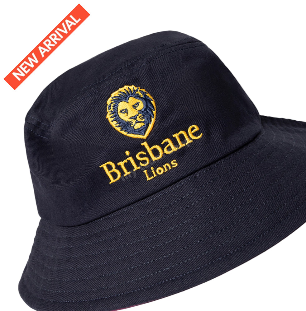 BRISBANE LIONS AFL CREST BUCKET HAT AFL Headwear