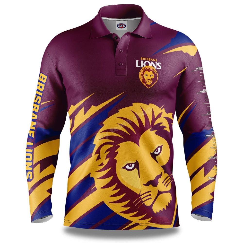 Brisbane Lions Afl Ignition Fishing Shirt Fishing Shirt