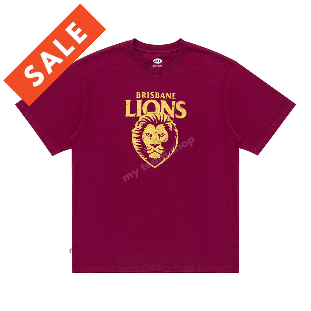 Brisbane Lions Mens AFL Core Logo Tee Shirts & Tops