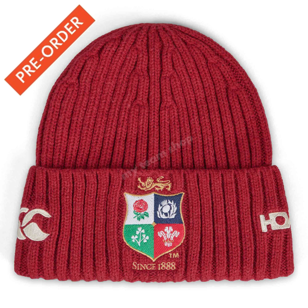 BRITISH & IRISH LIONS CCC BEANIE RED Rugby Headwear