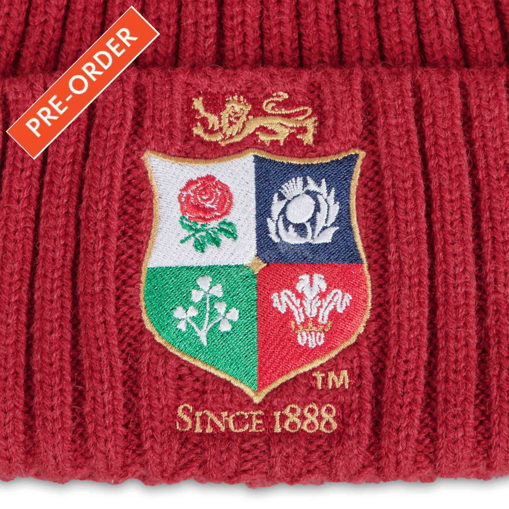 BRITISH & IRISH LIONS CCC BEANIE RED Rugby Headwear