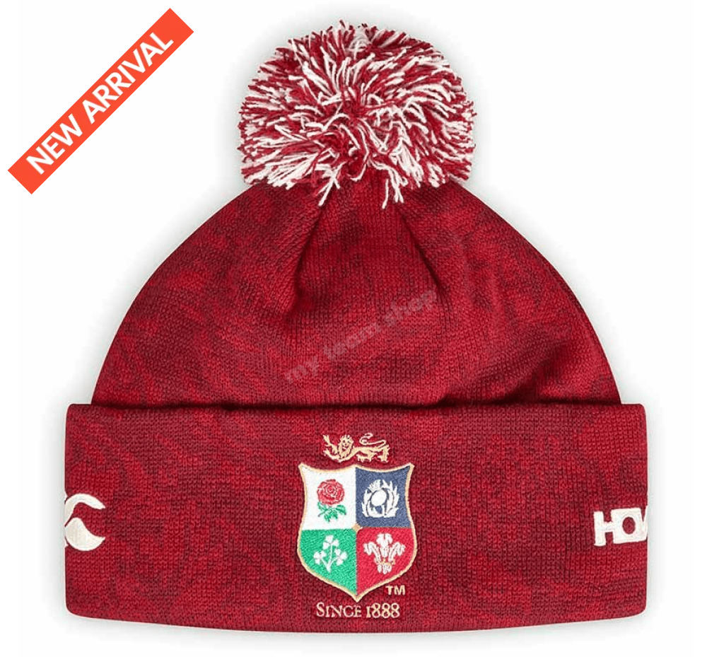 BRITISH & IRISH LIONS CCC BOBBLE HAT RED