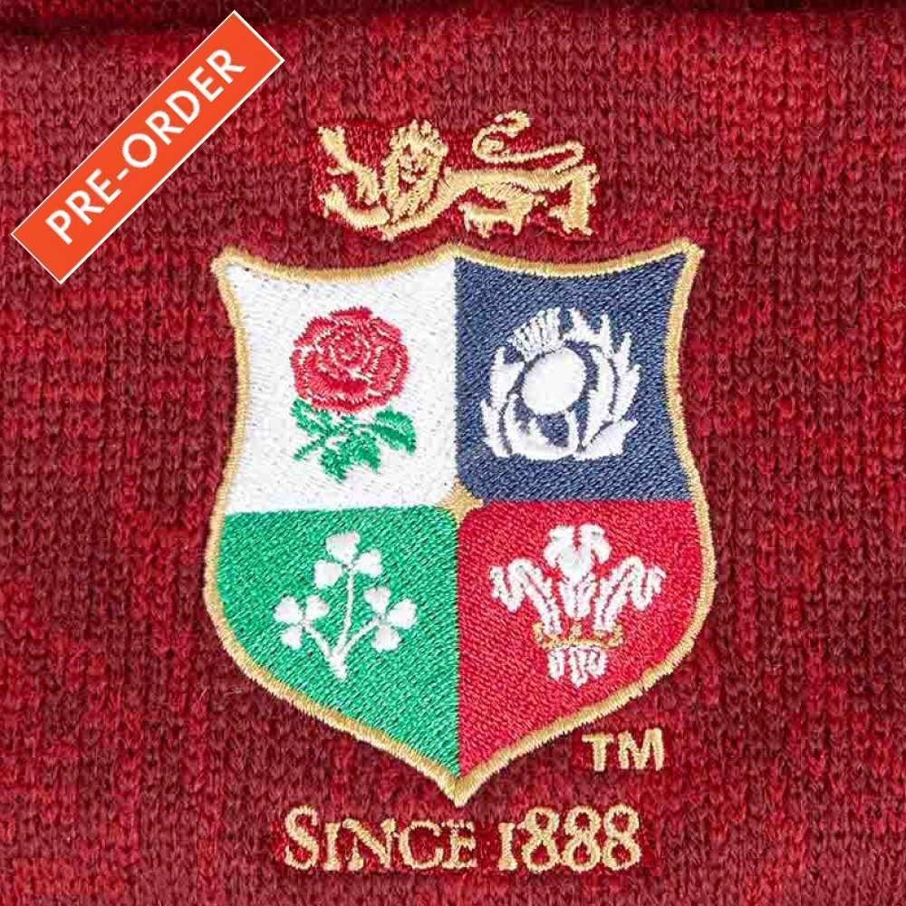 BRITISH & IRISH LIONS CCC BOBBLE HAT RED Rugby Headwear