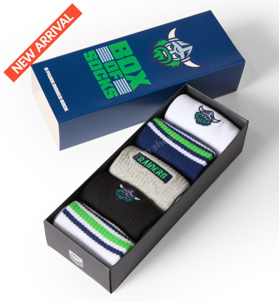 CANBERRA RAIDERS NRL EVERYDAY BOX OF SOCKS NRL Everyday Socks