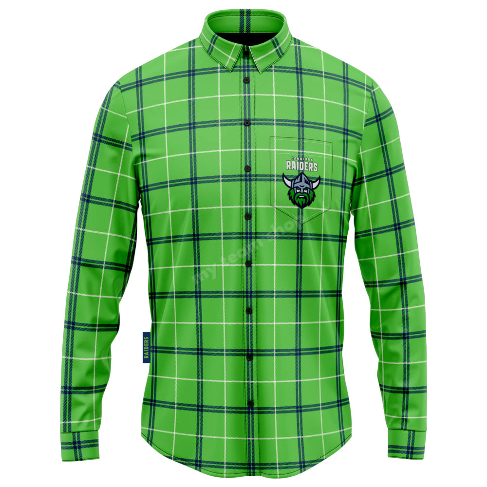 Canberra Raiders Nrl ’Mustang’ Flannel Shirt Flannel Shirt