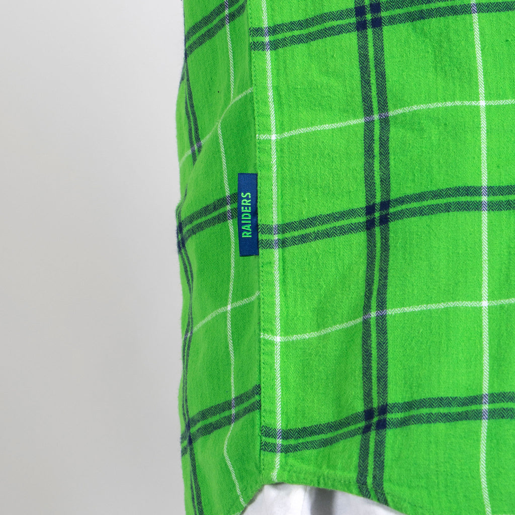 Canberra Raiders Nrl ’Mustang’ Flannel Shirt Logo Tag