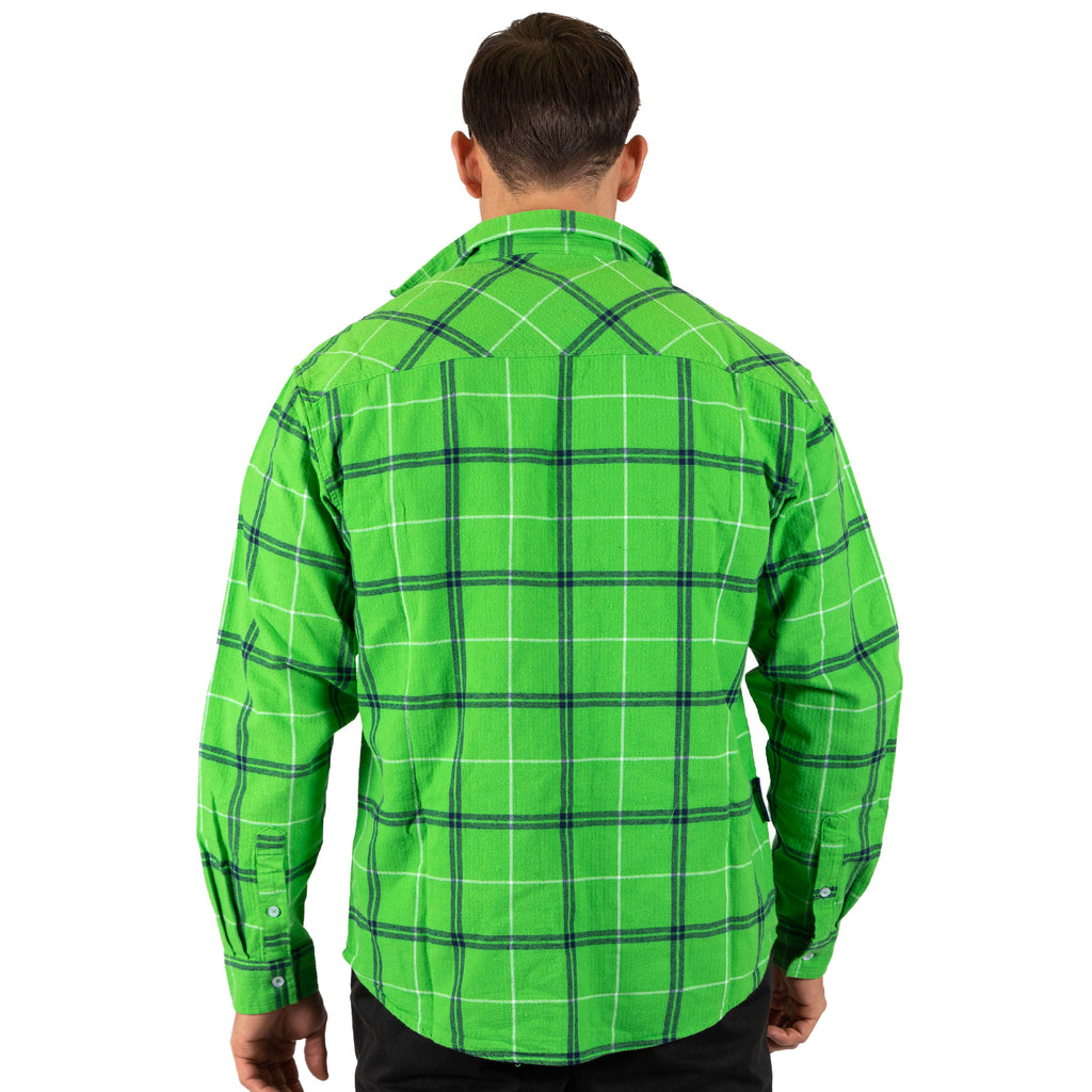 Canberra Raiders Nrl ’Mustang’ Flannel Shirt Model Back