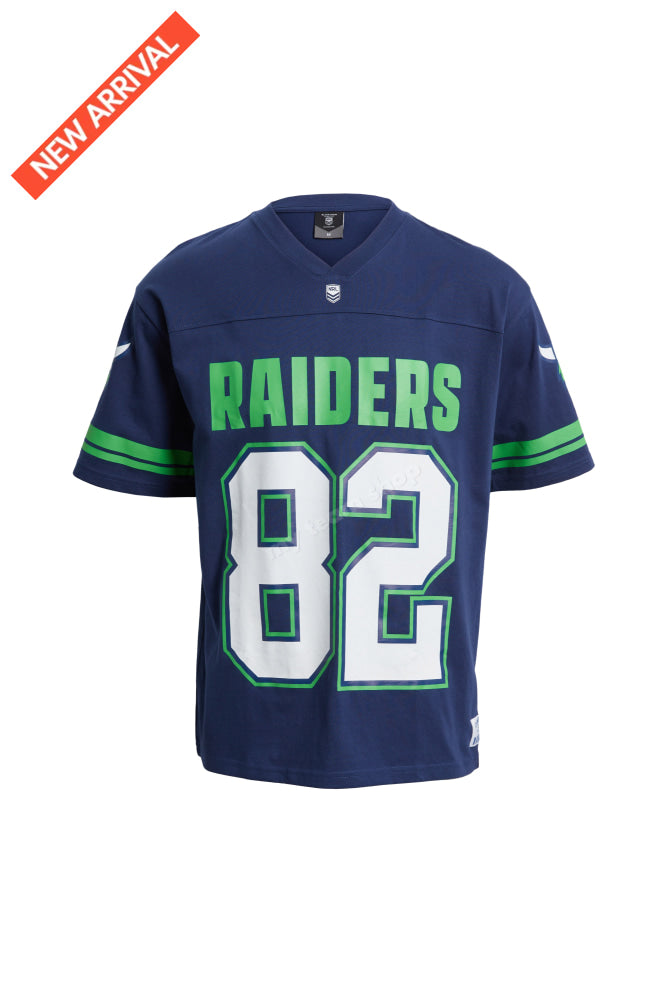 Canberra Raiders Nrl Oversized Gridiron T-Shirt Gridiron Shirt