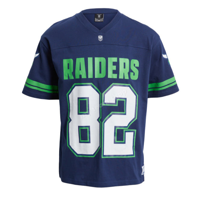 Canberra Raiders Nrl Oversized Gridiron T-Shirt Gridiron Shirt