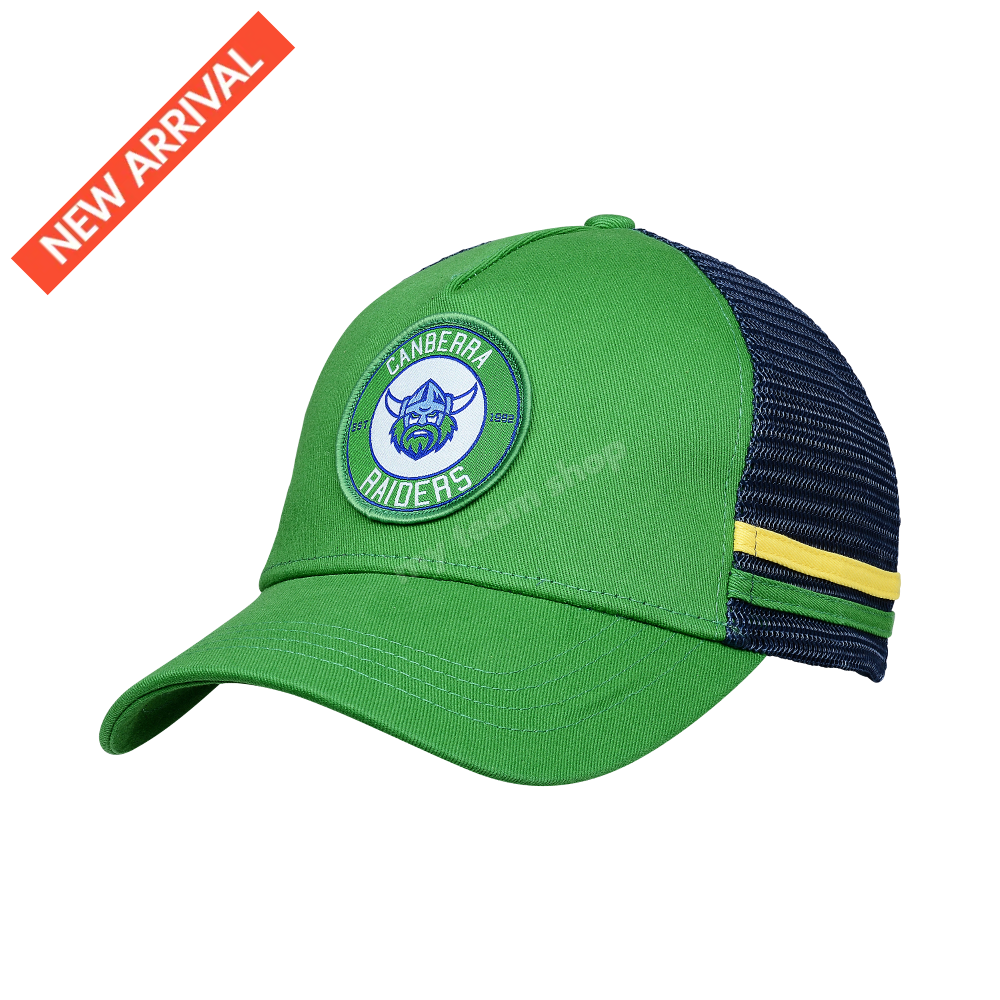 Canberra Raiders Nrl Stripe Trucker Caps Headwear