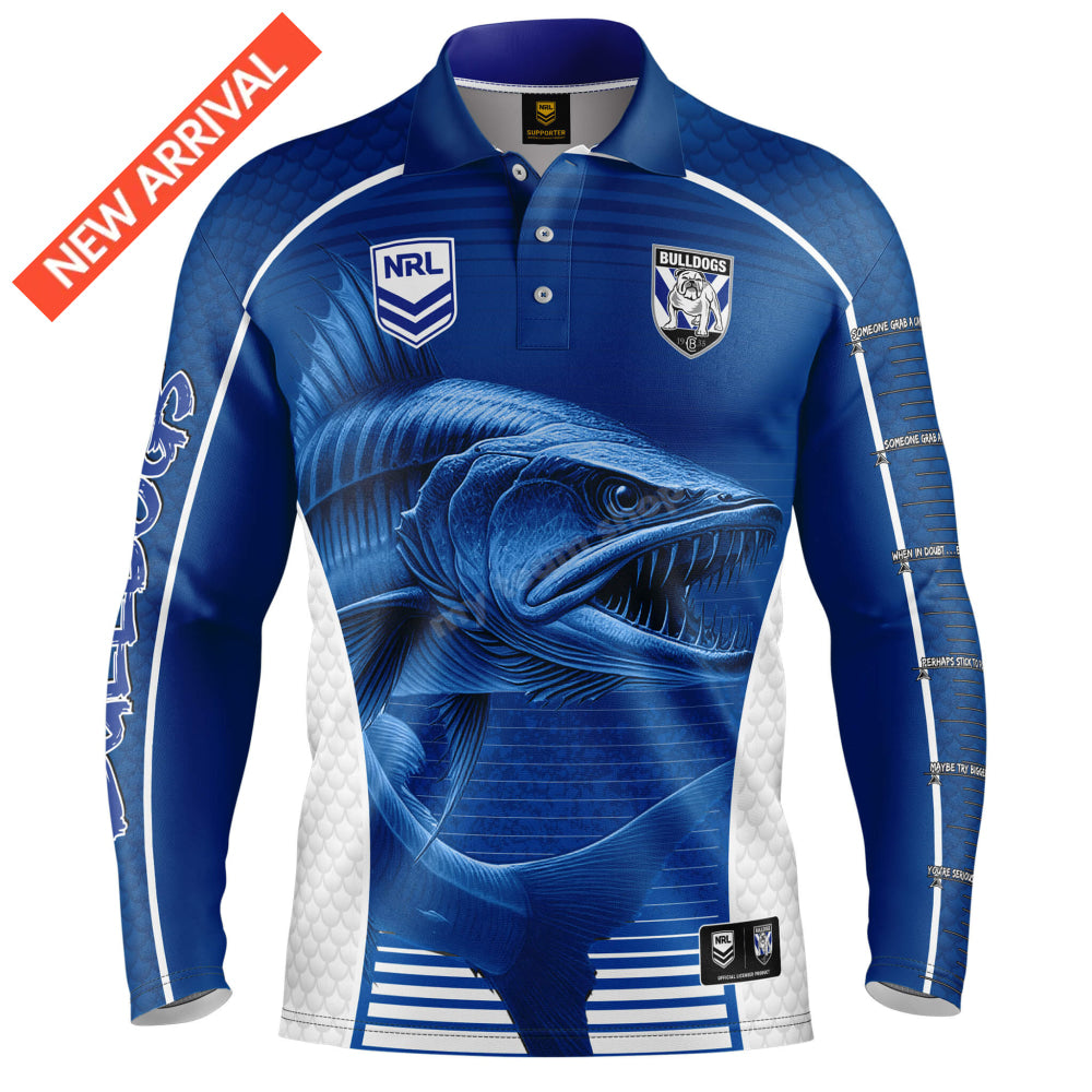 Canterbury-Bankstown Bulldogs Nrl ’Barracuda’ Fishing Shirt Fishing Shirt