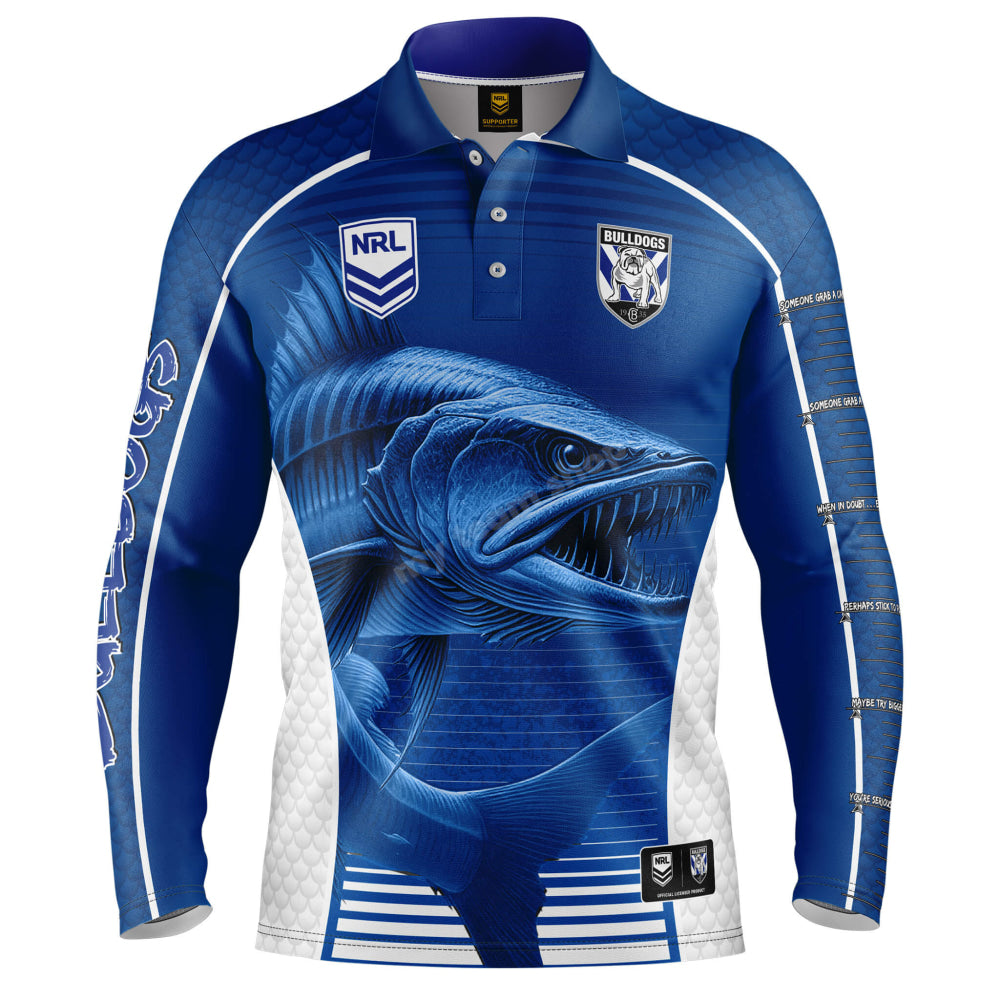 Canterbury-Bankstown Bulldogs Nrl ’Barracuda’ Fishing Shirt Fishing Shirt