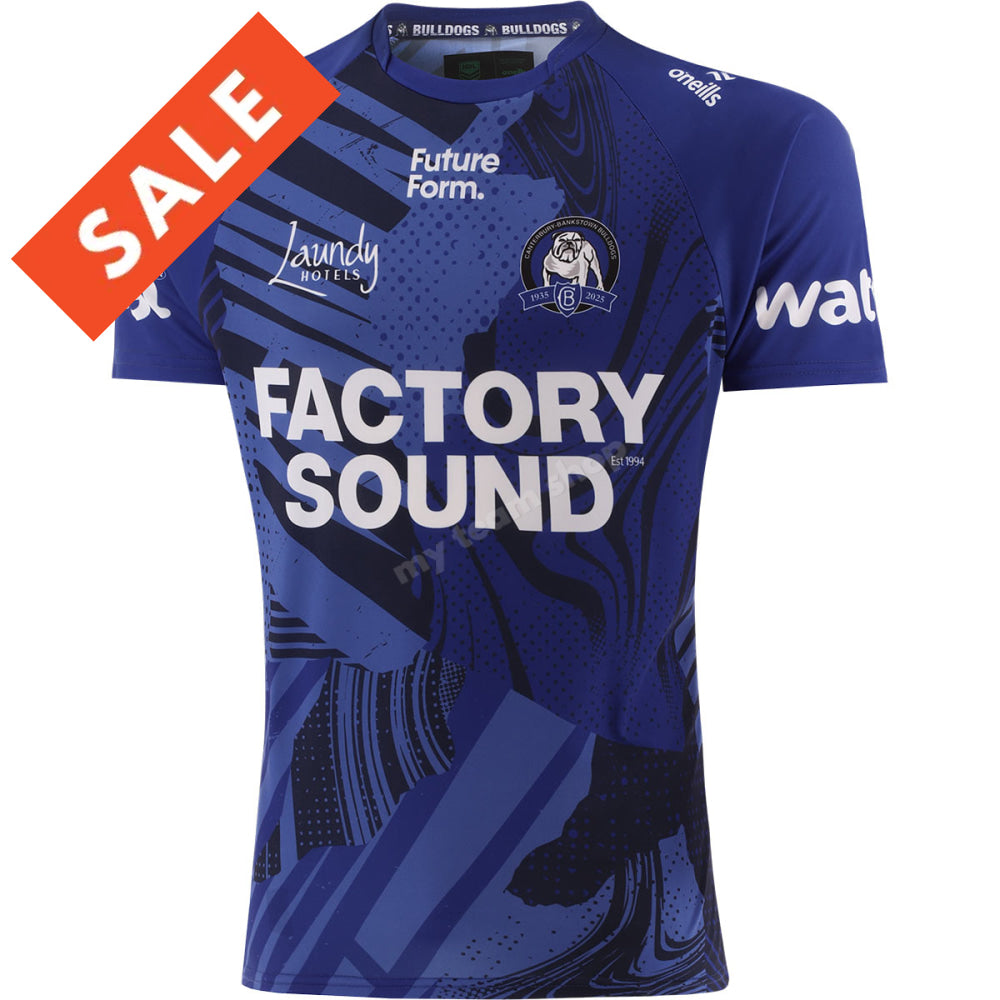 Canterbury Bulldogs 2025 Nrl Blue Training Tee Training Tee
