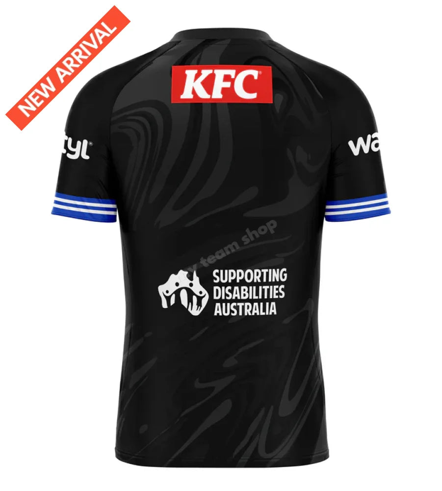 CANTERBURY BULLDOGS 2026 NRL BLACK TRAINING TEE NRL Training Tee