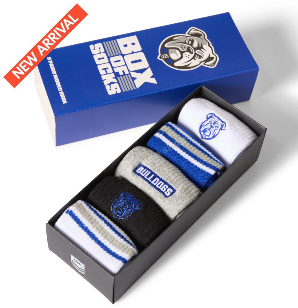 CANTERBURY BULLDOGS NRL EVERYDAY BOX OF SOCKS NRL Everyday Socks