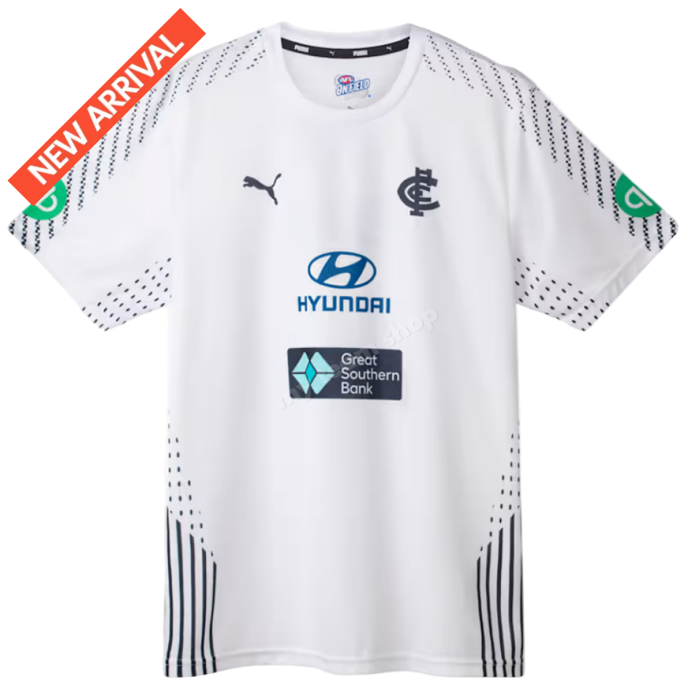 CARLTON BLUES 2026 AFL WHITE TRAINING TEE AFL Training Tee