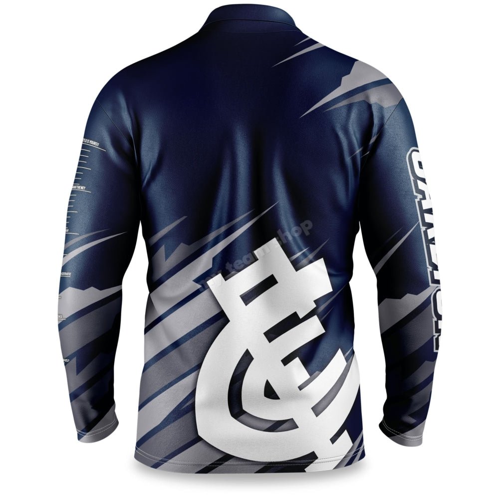 Carlton Blues Afl Ignition Fishing Shirt Fishing Shirt