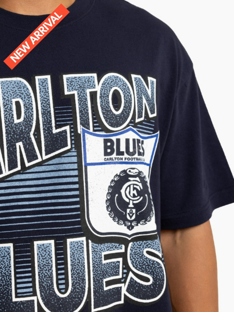 Carlton Blues Afl Inline Stack Tee Stack Tee