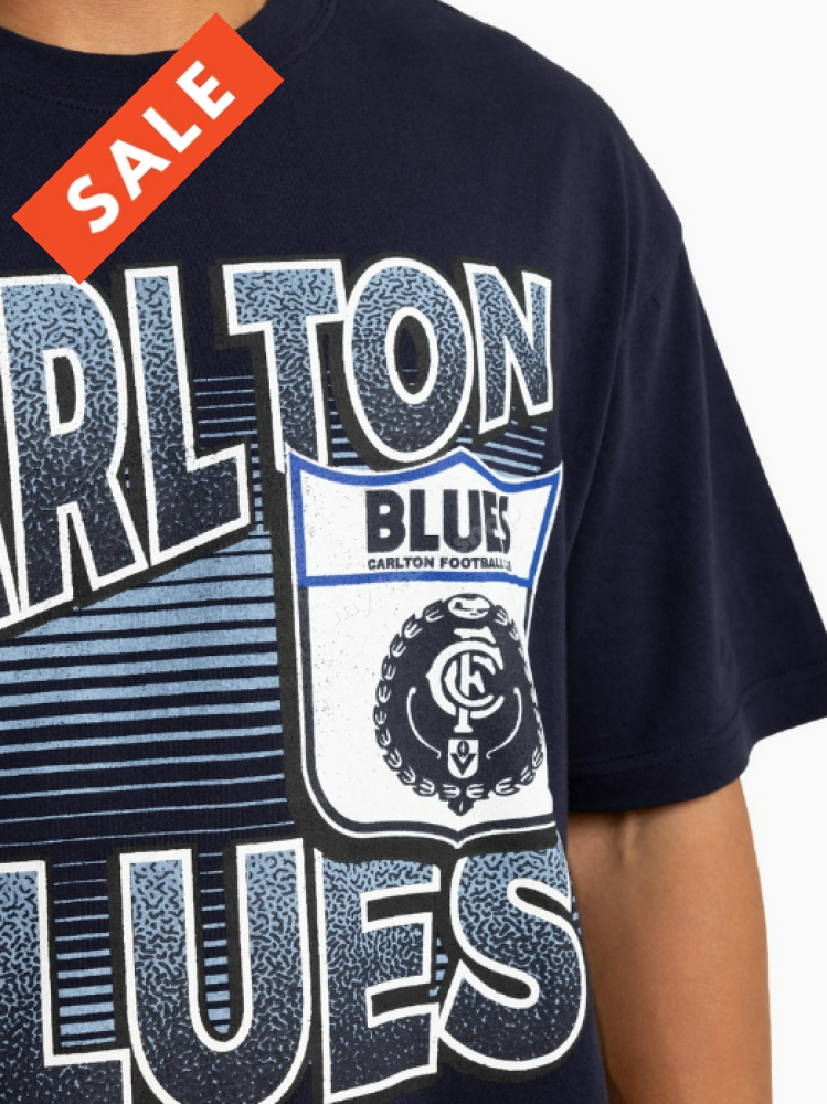 Carlton Blues Afl Inline Stack Tee Stack Tee