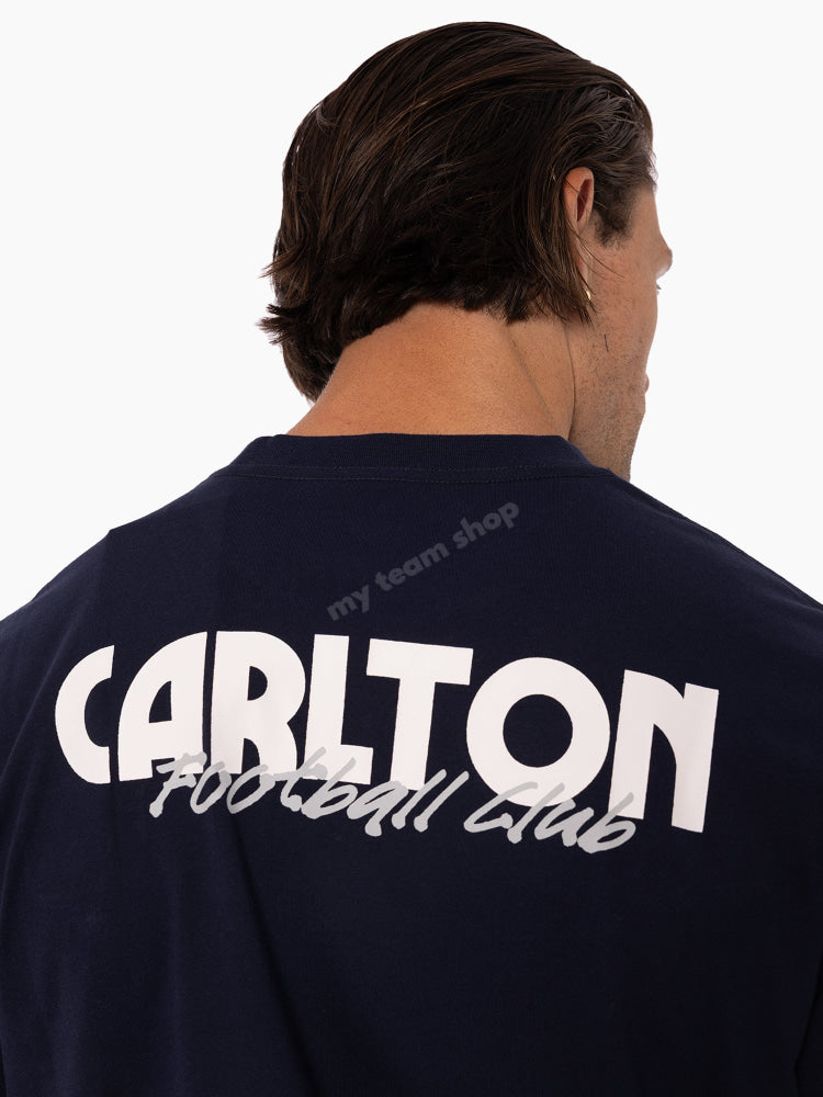 CARLTON BLUES AFL THROWBACK LOGO TEE AFL Throwback Tee