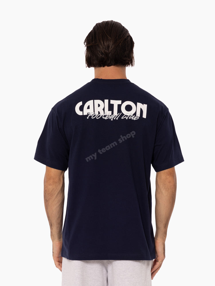CARLTON BLUES AFL THROWBACK LOGO TEE AFL Throwback Tee