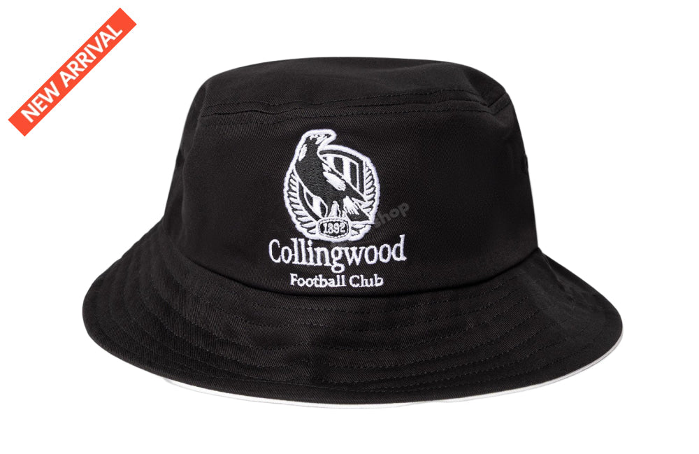 COLLINGWOOD MAGPIES AFL CREST BUCKET HAT AFL Headwear