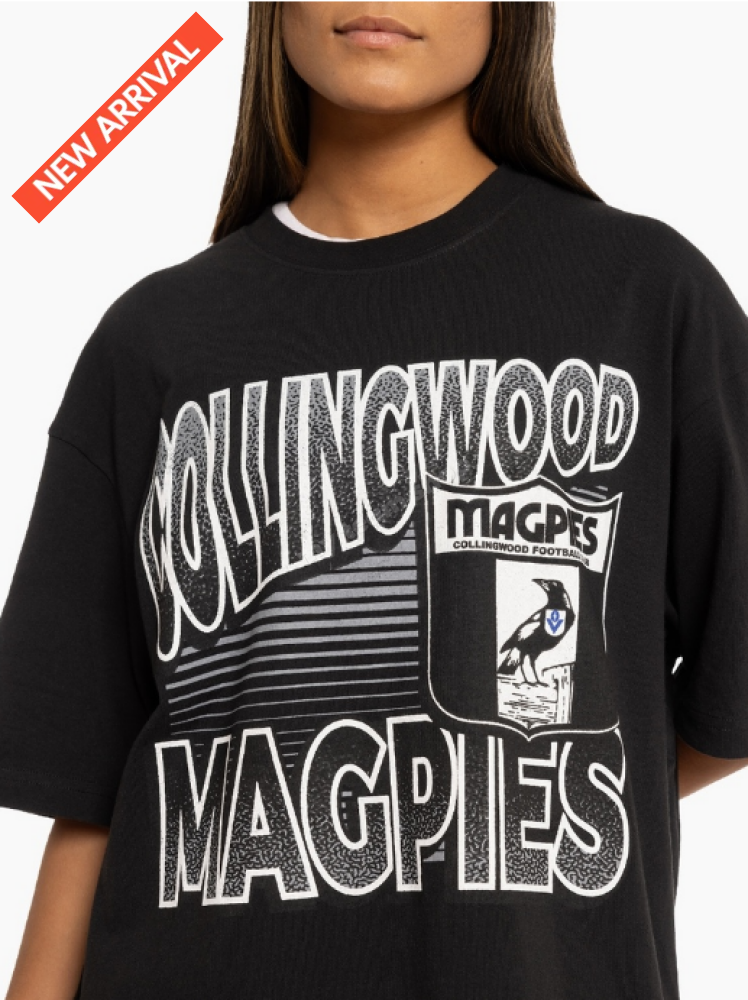 Collingwood Magpies Afl Inline Stack Tee Stack Tee