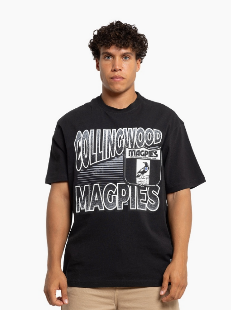 Collingwood Magpies Afl Inline Stack Tee Stack Tee