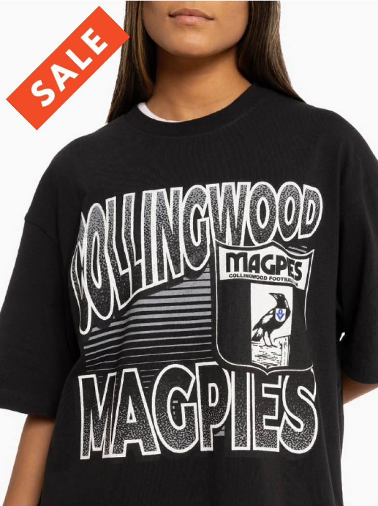 Collingwood Magpies Afl Inline Stack Tee Stack Tee