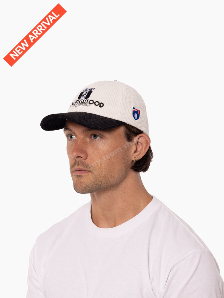 COLLINGWOOD MAGPIES AFL THROWBACK CORDUROY CAP AFL Headwear