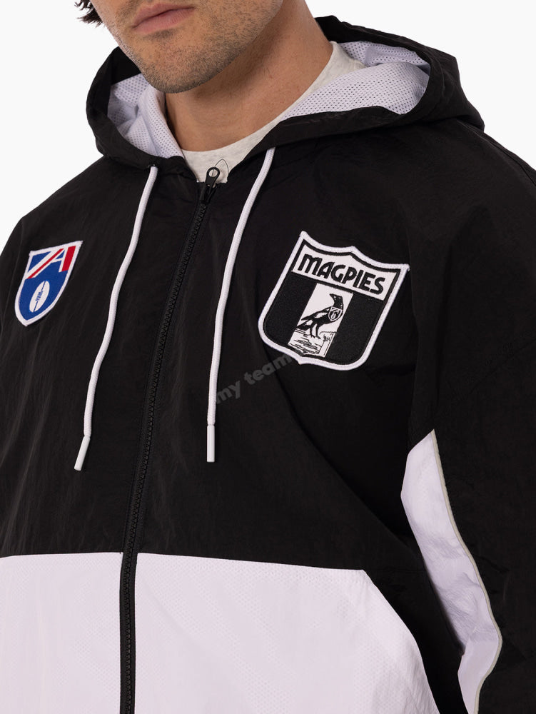 COLLINGWOOD MAGPIES AFL THROWBACK SPRAY JACKET AFL Throwback Spray Jacket