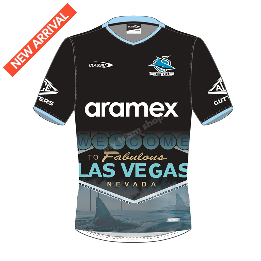 Cronulla Sharks 2025 Nrl Las Vegas Training Tee Vegas Tee