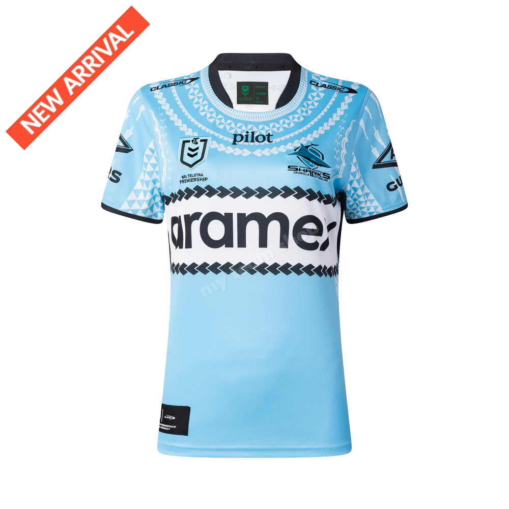 CRONULLA SHARKS 2025 WOMENS NRL PASIFIKA JERSEY NRL Replica Jersey