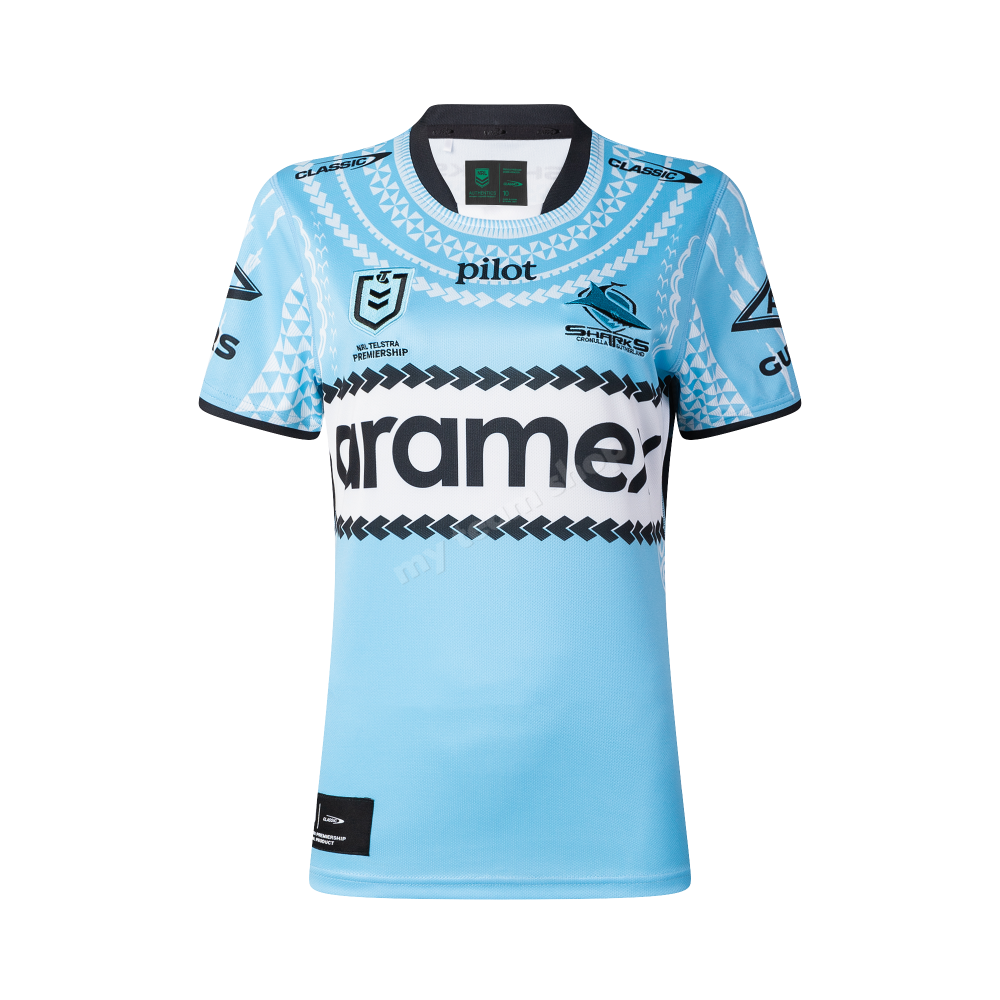 CRONULLA SHARKS 2025 WOMENS NRL PASIFIKA JERSEY NRL Replica Jersey