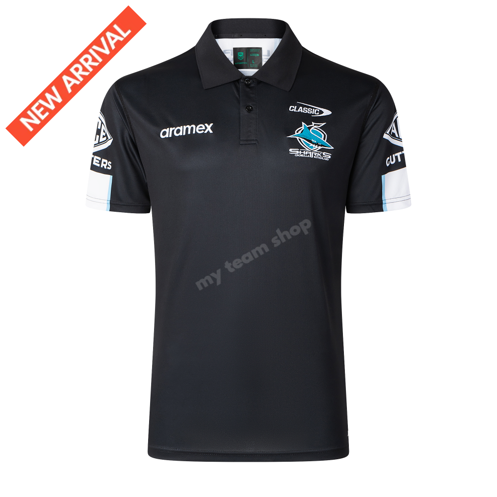 CRONULLA SHARKS 2026 NRL BLACK MEDIA POLO NRL Media Polo