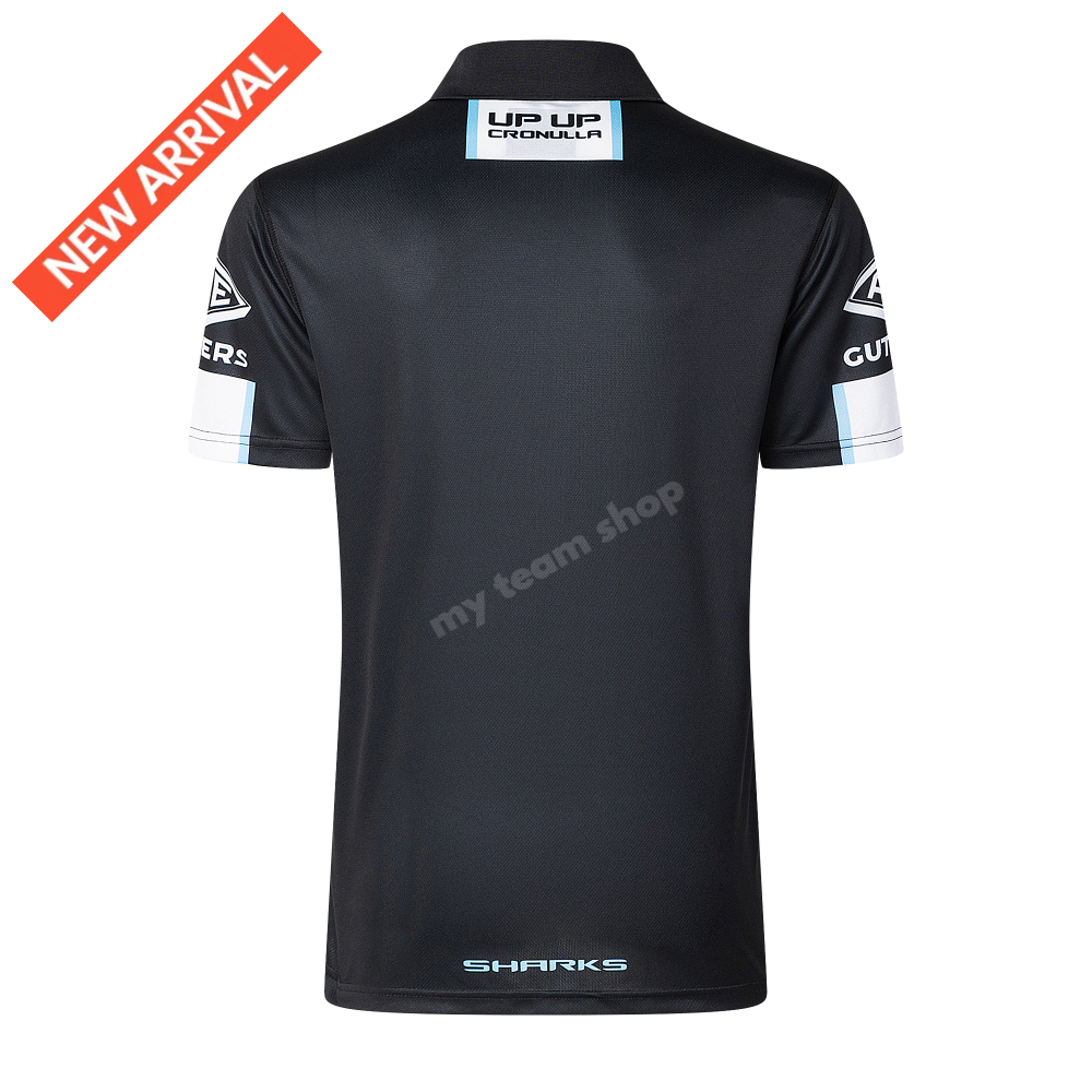CRONULLA SHARKS 2026 NRL BLACK MEDIA POLO NRL Media Polo