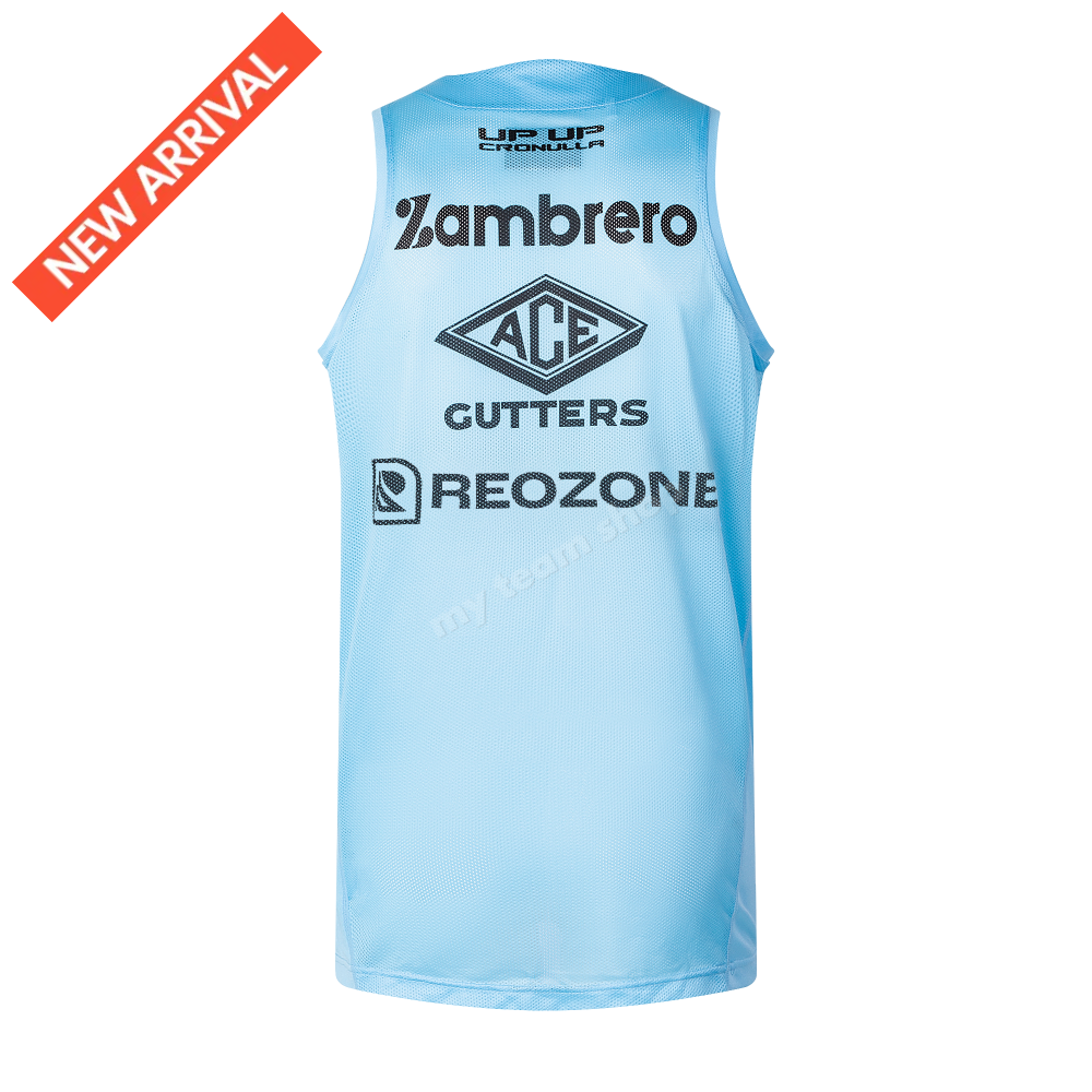 CRONULLA SHARKS 2026 NRL SKY BLUE TRAINING SINGLET NRL Training Singlet