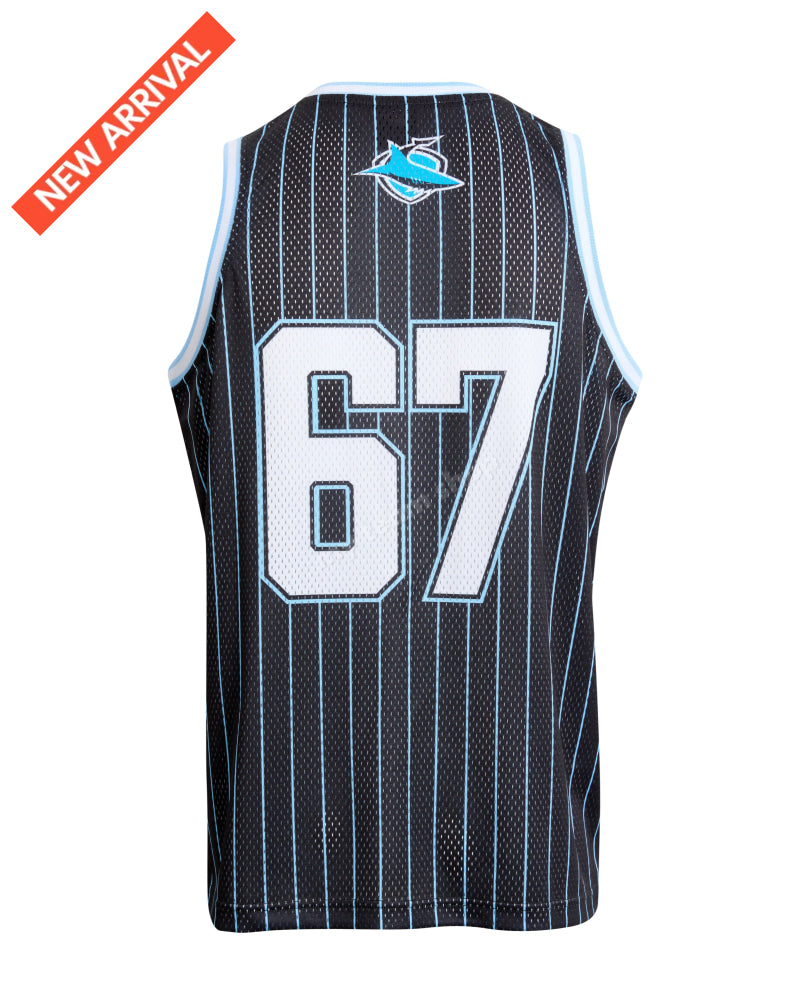 CRONULLA SHARKS NRL ADULT BASKETBALL SINGLET NRL Basketball Singlet