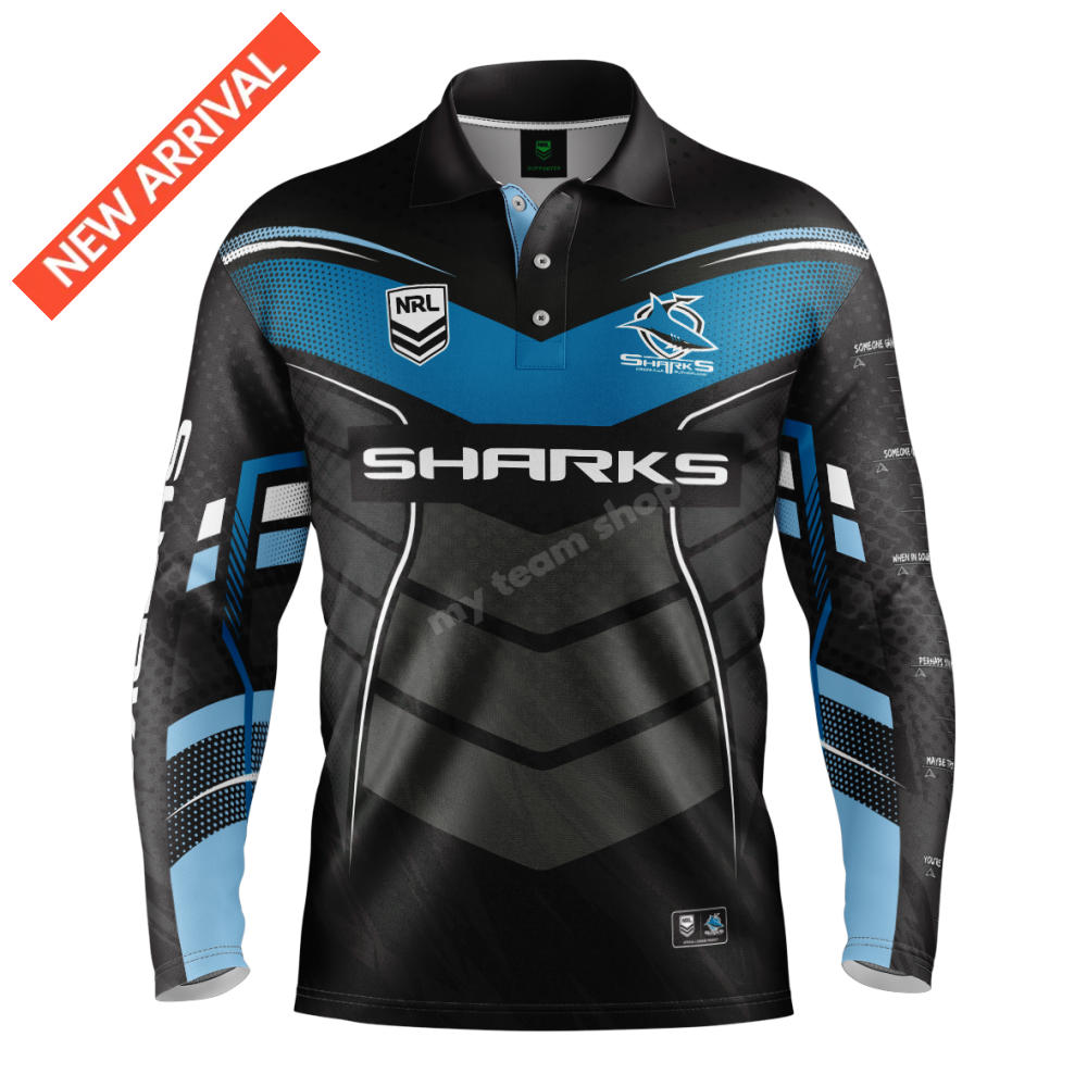 CRONULLA SHARKS NRL ’CYBER’ FISHING SHIRT NRL Fishing Shirt