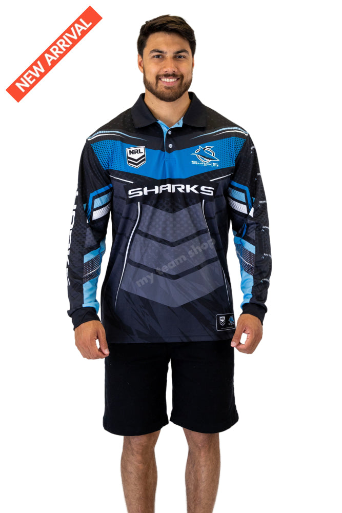 CRONULLA SHARKS NRL ’CYBER’ FISHING SHIRT NRL Fishing Shirt