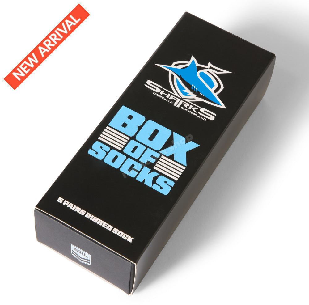 CRONULLA SHARKS NRL EVERYDAY BOX OF SOCKS NRL Everyday Socks