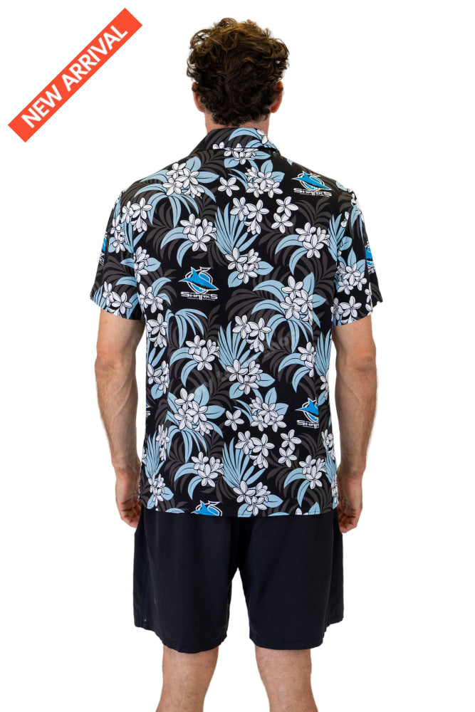 CRONULLA SHARKS NRL ’’REEF’’ HAWAIIAN SHIRT NRL Hawaiian Shirt