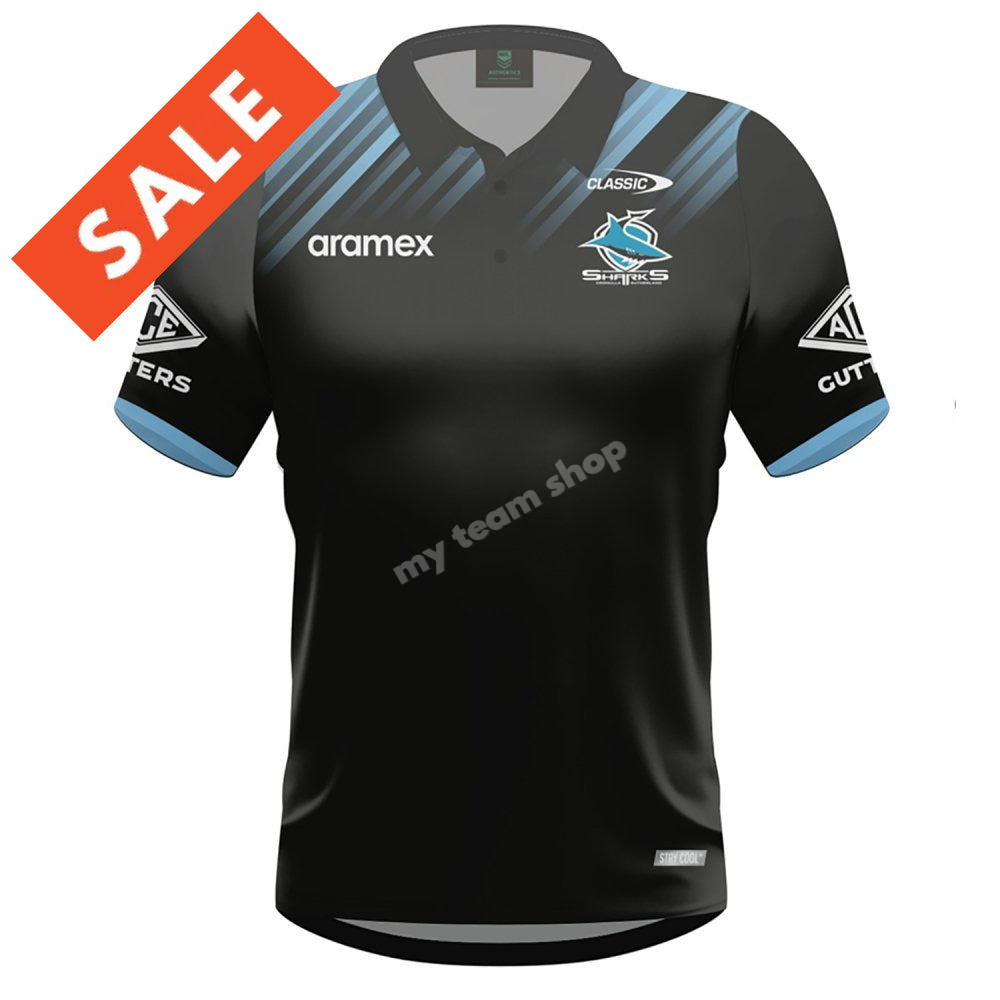 Cronulla-Sutherland Sharks 2024 NRL Mens Media Polo Media Polo