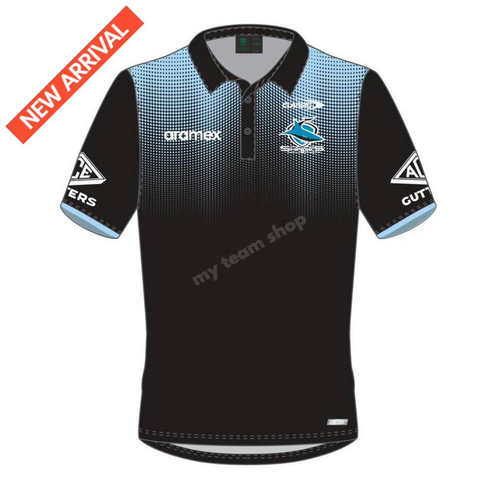 Cronulla-Sutherland Sharks 2025 Nrl Media Polo Media Polo