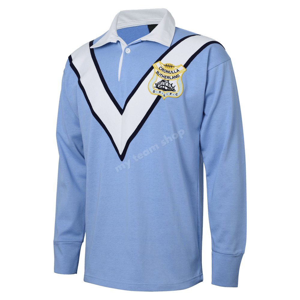 Cronulla-Sutherland Sharks Foundation 1967 NRL Retro Jersey Shirts & Tops